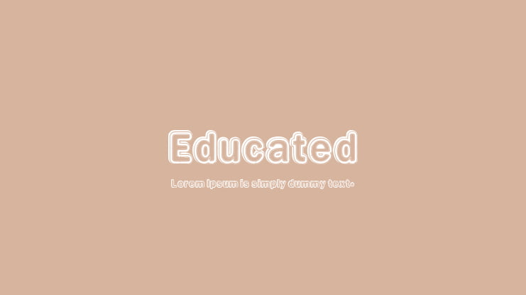 Educated Font