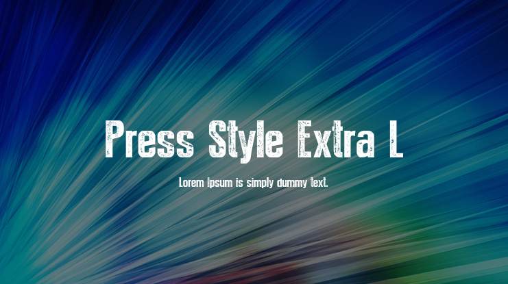 Press Style Extra L Font