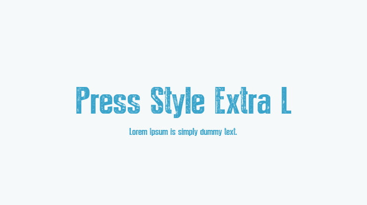 Press Style Extra L Font
