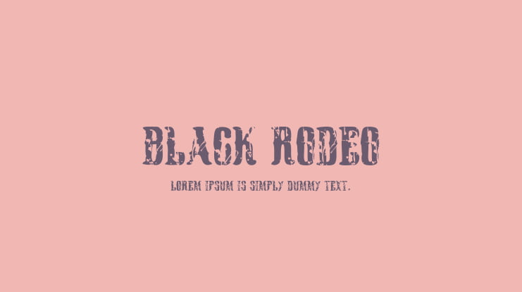 Black Rodeo Font