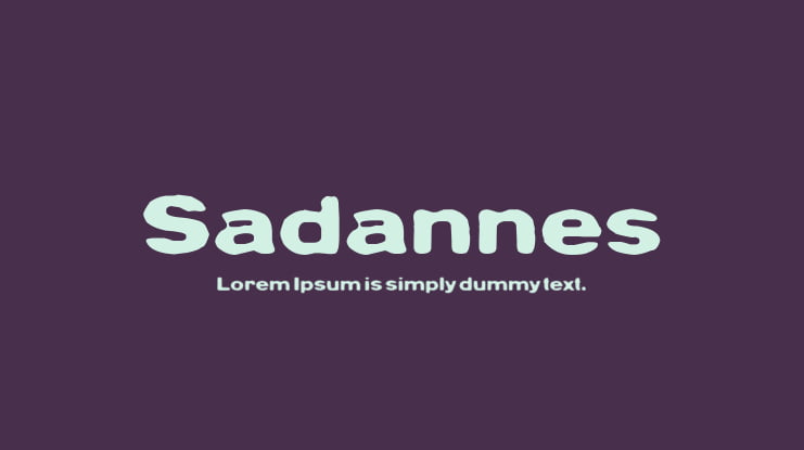 Sadannes Font