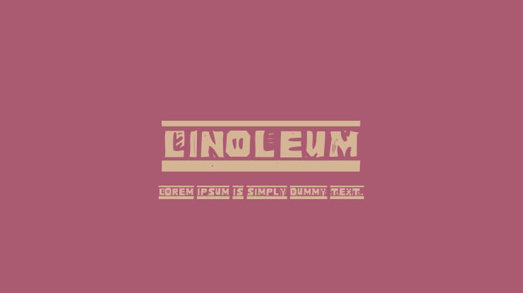 Linoleum Font