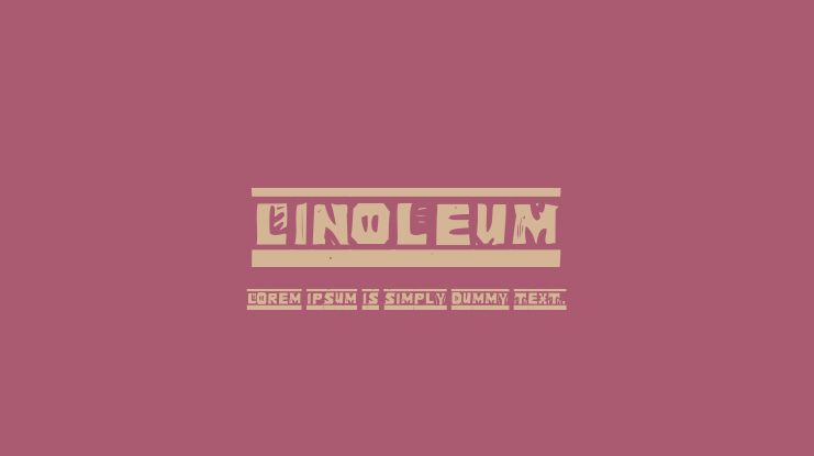 Linoleum Font