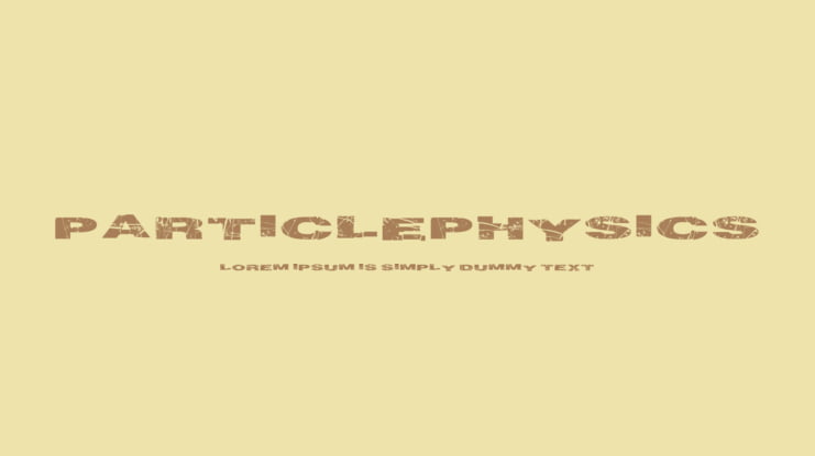 ParticlePhysics Font