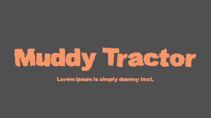 Muddy Tractor Font Family
