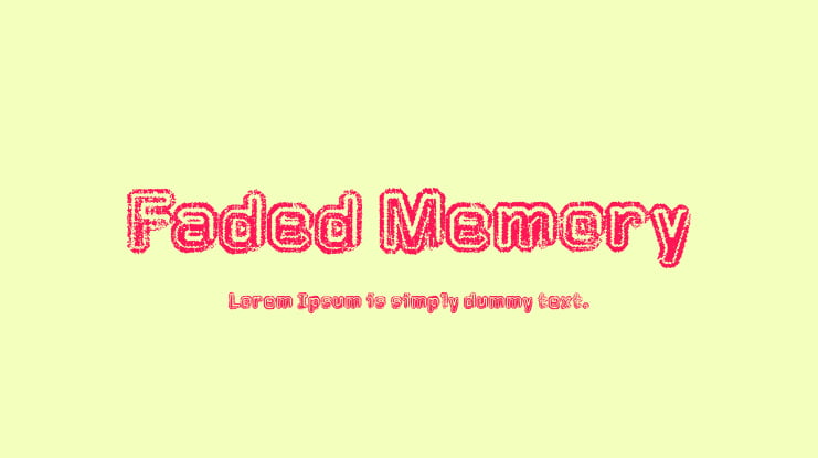 Faded Memory Font