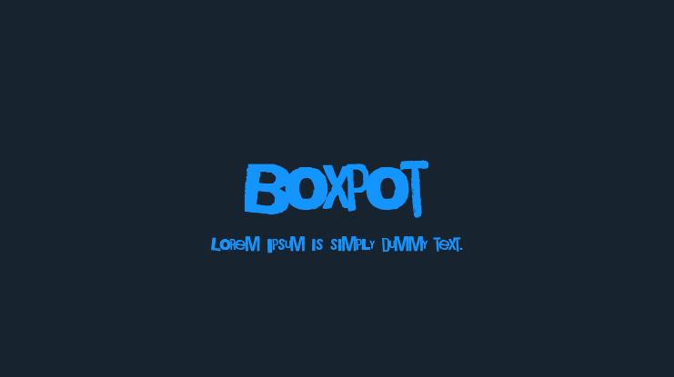 Boxpot Font