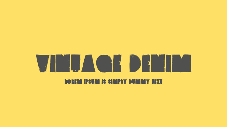 Vintage Denim Font Family