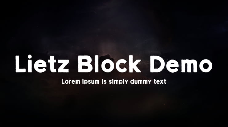 Lietz Block Demo Font