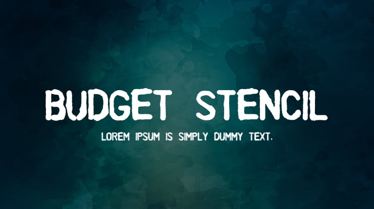 Budget Stencil Font