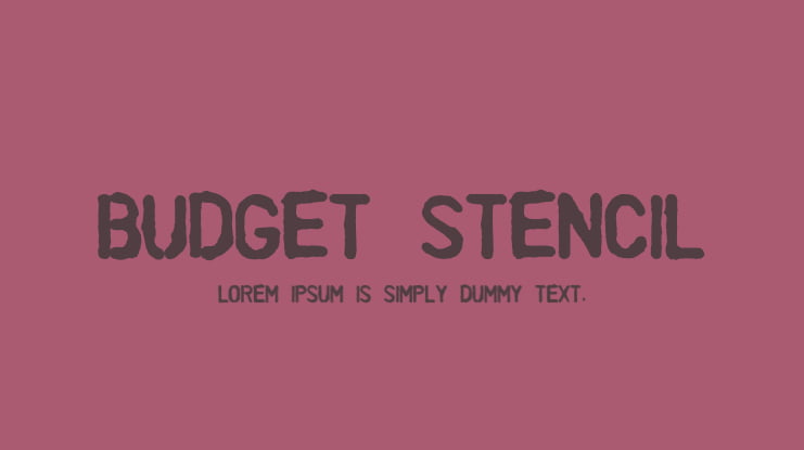 Budget Stencil Font