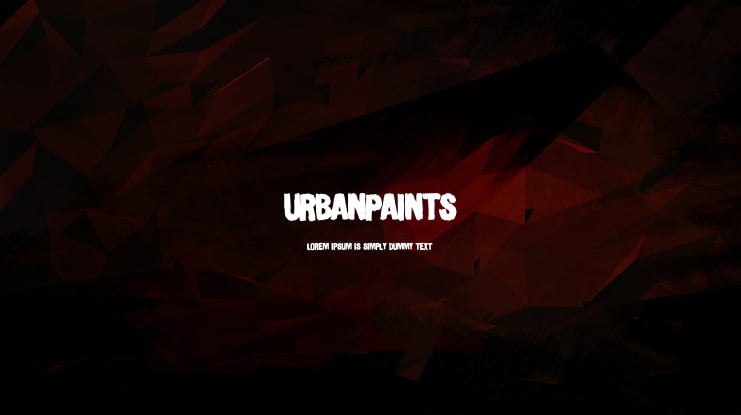 UrbanPaints Font