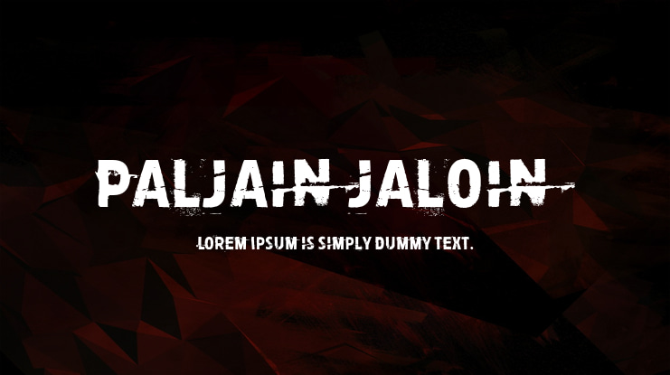 Paljain jaloin Font