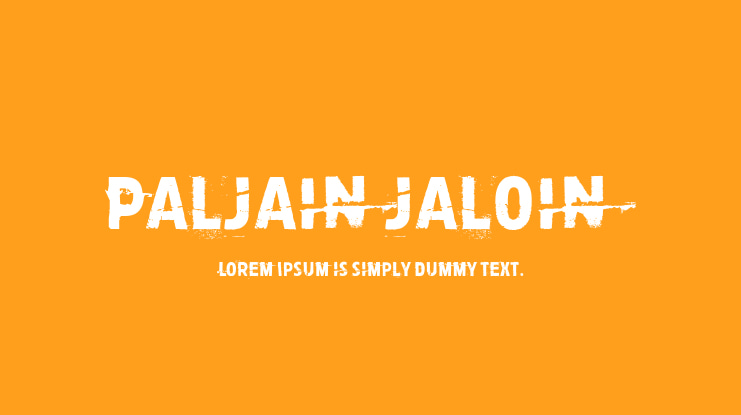 Paljain jaloin Font