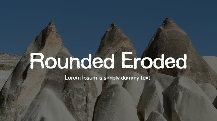 Rounded Eroded Font