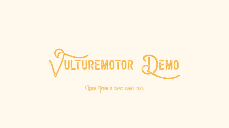 Vulturemotor Demo Font