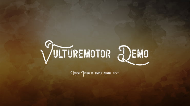 Vulturemotor Demo Font