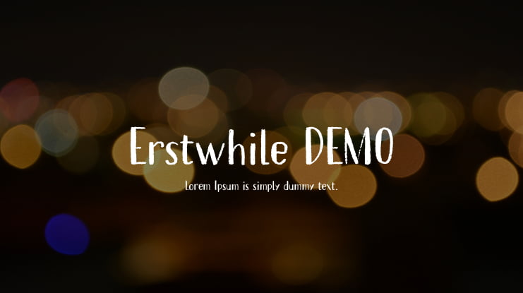 Erstwhile DEMO Font Family