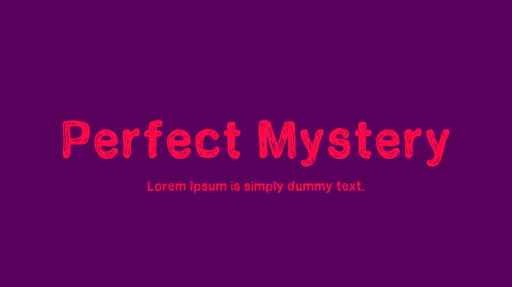 Perfect Mystery Font