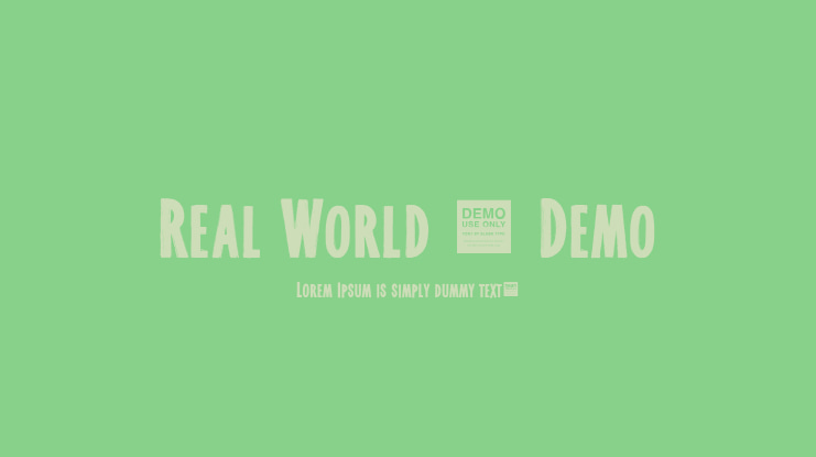 Real World - Demo Font