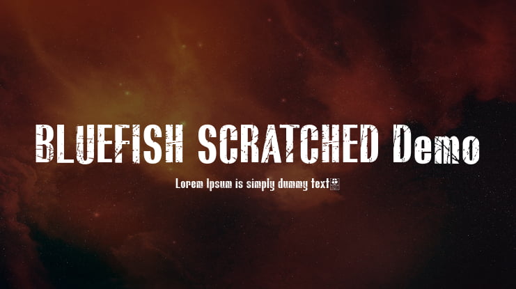 BLUEFISH SCRATCHED Demo Font Family
