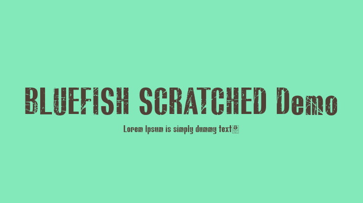 BLUEFISH SCRATCHED Demo Font Family