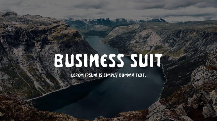 Business Suit Font