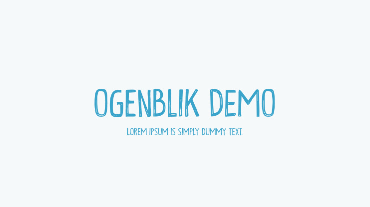 Ogenblik DEMO Font