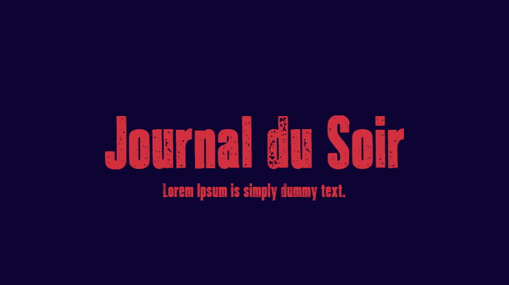 Journal du Soir Font