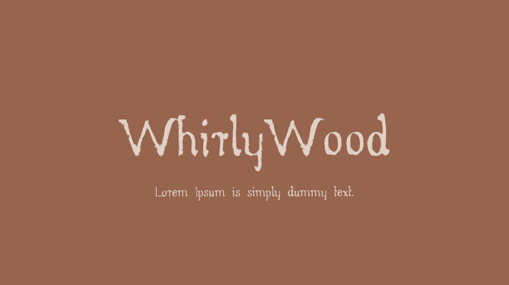 WhirlyWood Font