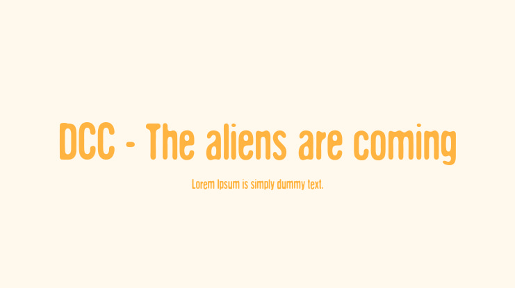 DCC - The aliens are coming Font