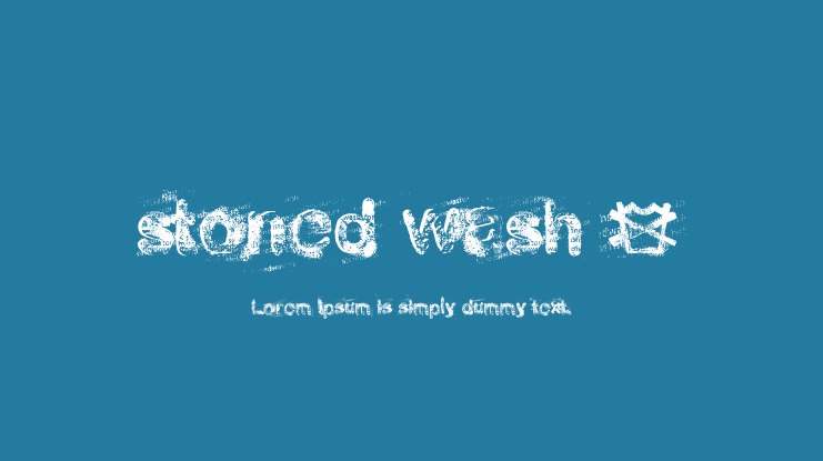 stoned wash 6 Font