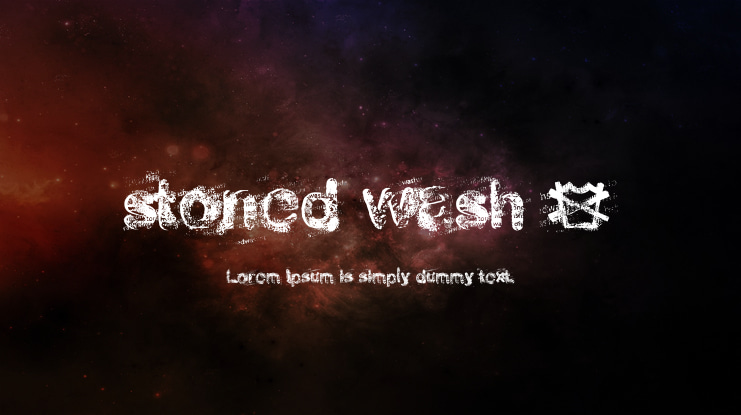 stoned wash 6 Font
