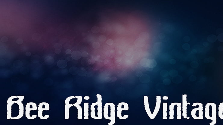 Bee Ridge Vintage Font