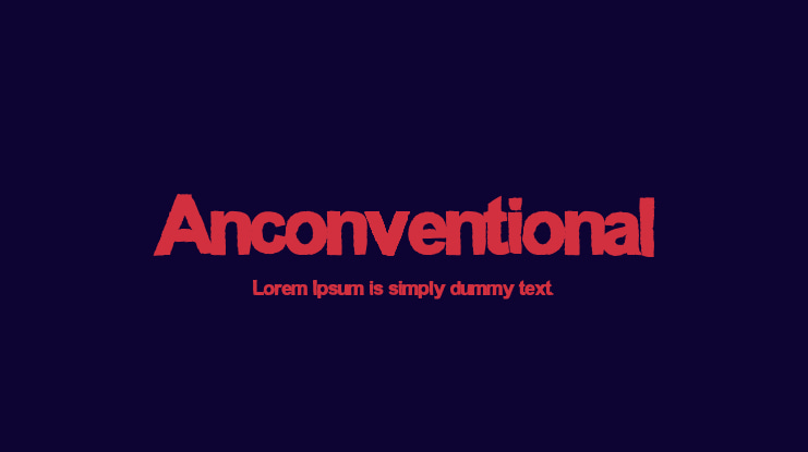 Anconventional Font