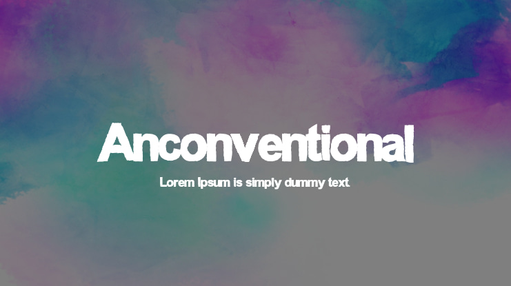 Anconventional Font