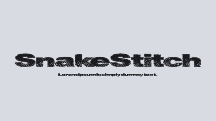 SnakeStitch Font