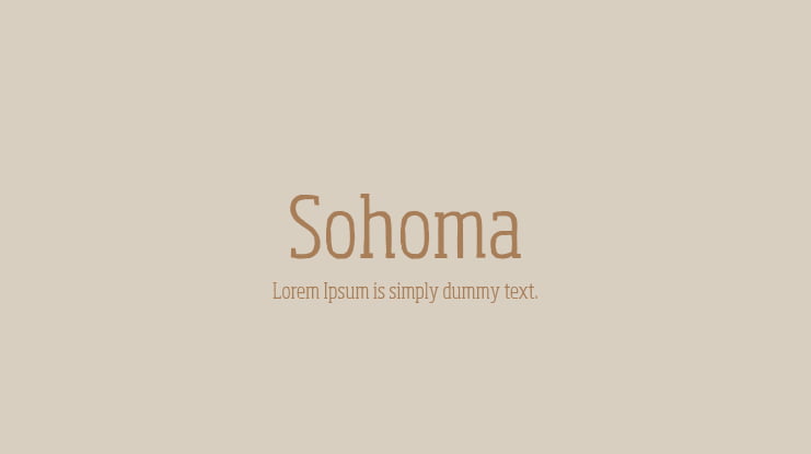 Sohoma Font Family