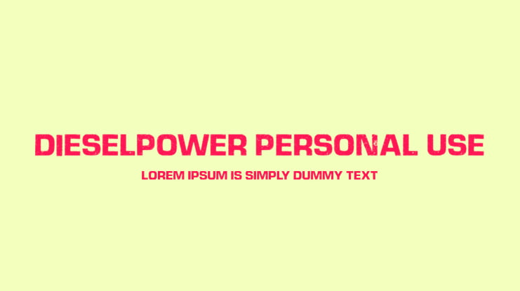 DIESELPOWER PERSONAL USE Font