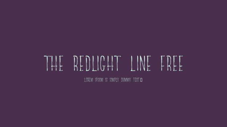 The Redlight Line Free Font