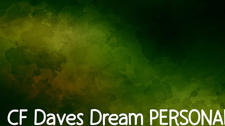 CF Daves Dream PERSONAL Font