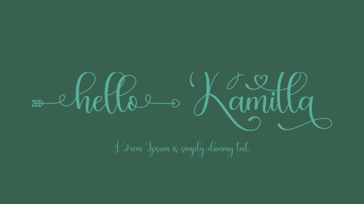 Hello Kamilla Font