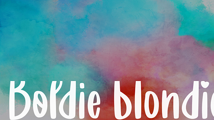 Boldie Blondie Font Family