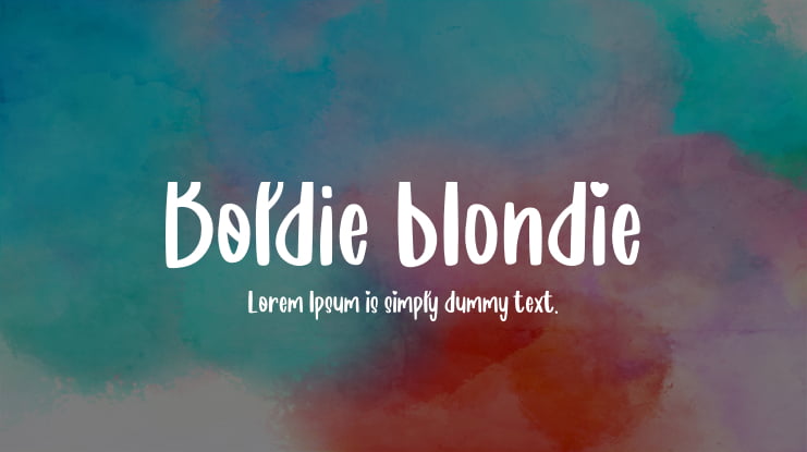 Boldie Blondie Font Family