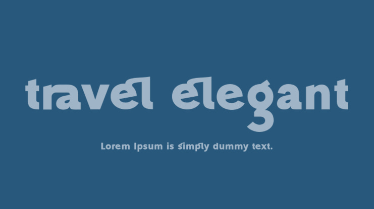 travel elegant Font Family