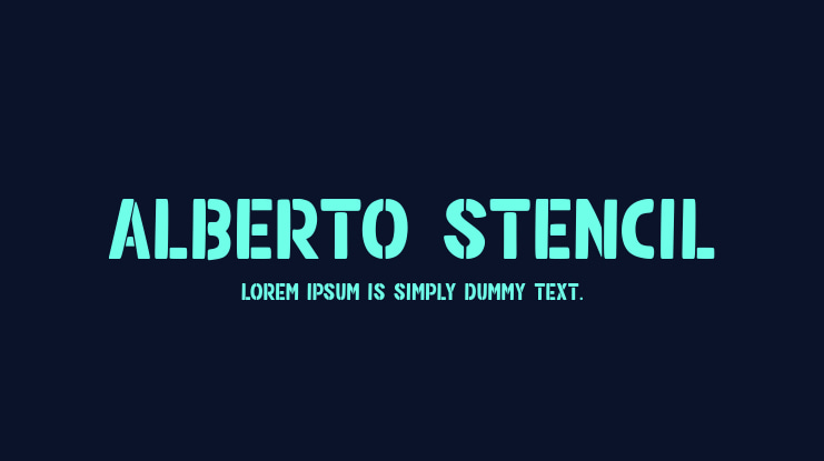 Alberto Stencil Font