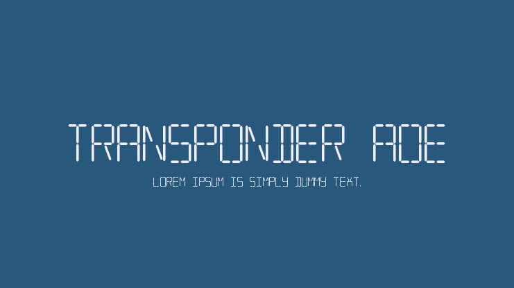 Transponder AOE Font Family