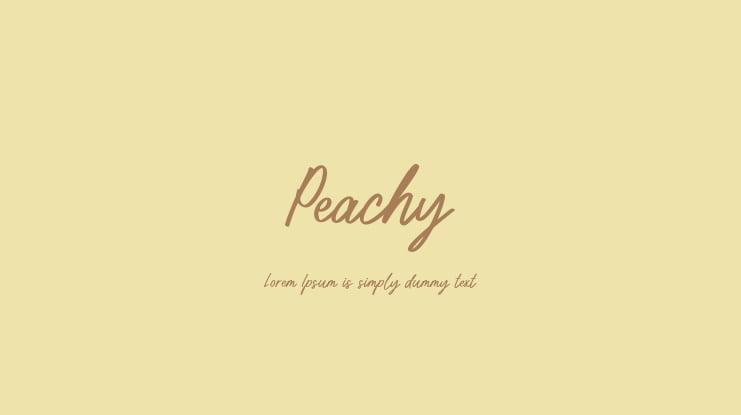 Peachy Font
