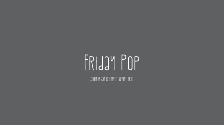 Friday Pop Font
