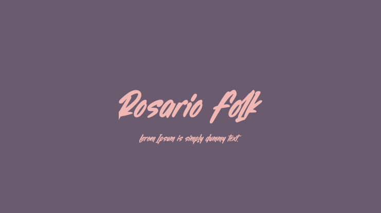 Rosario Folk Font